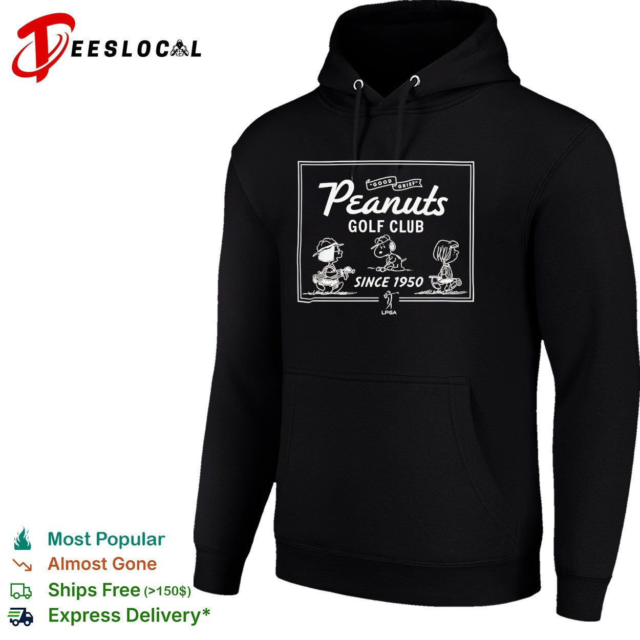 Peanuts Golf Club Good Grief Since 1950 Snoopy Charlie Brown Lucy shirt