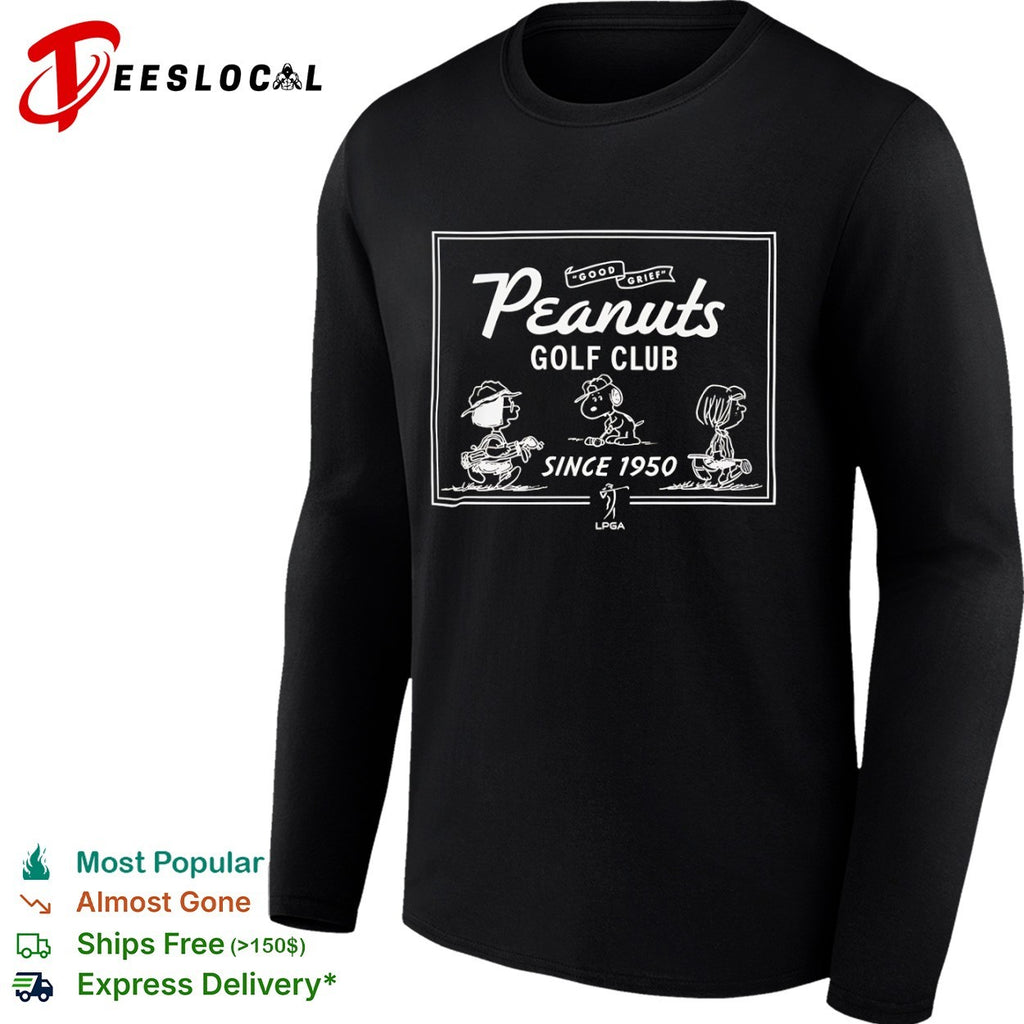 Peanuts Golf Club Good Grief Since 1950 Snoopy Charlie Brown Lucy shirt