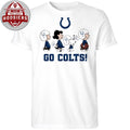 Peanuts Indianapolis Colts Football Cartoon – GO COLTS Logo Tee Shirt
