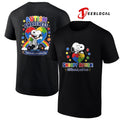 Peanuts Snoopy autism different not less autism awareness celebrate neurodiversity shirt