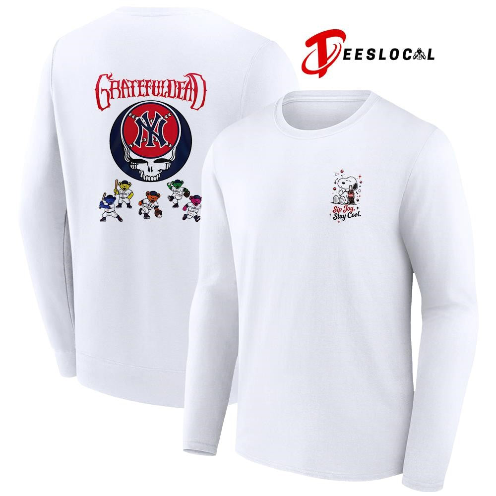 Peanuts Snoopy sip joy stay cool ope happiness wear the fun shirt