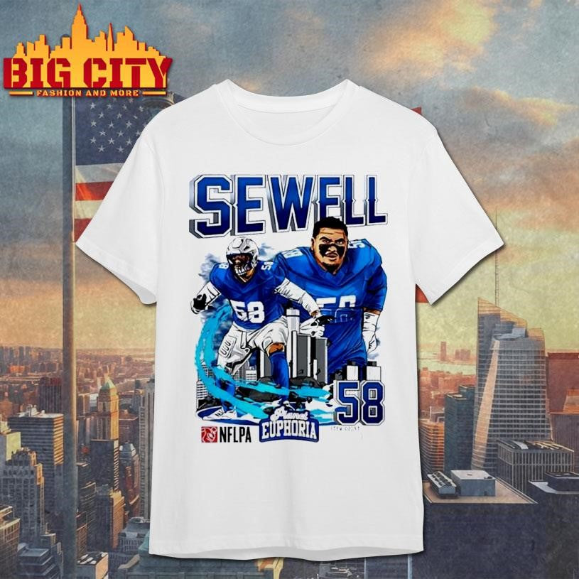 Penei Sewell Detroit Lions Player City Skyline Shirt
