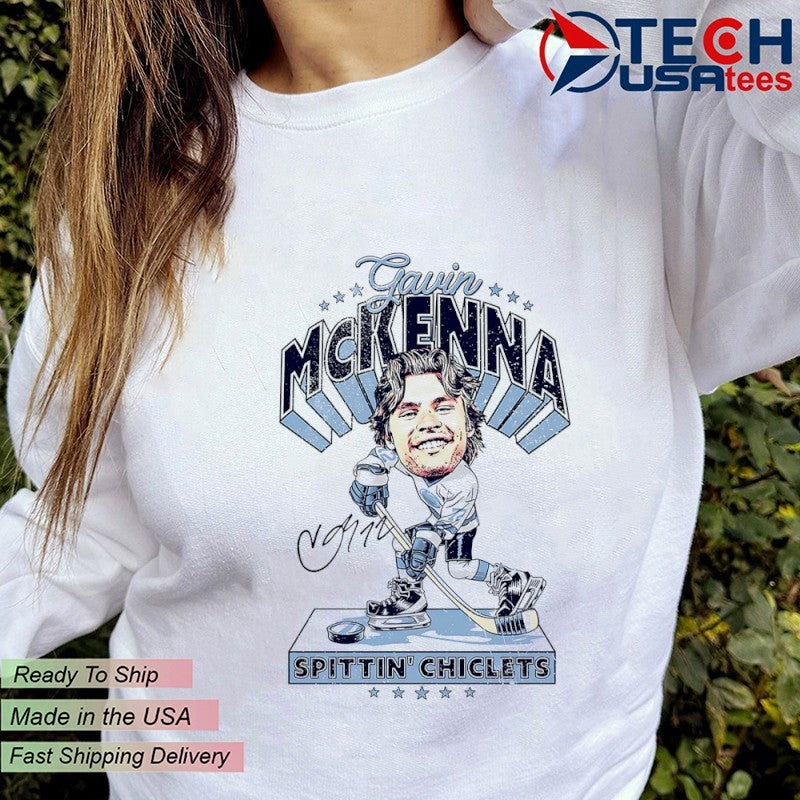 Penn State Hockey x Spittin Chiclets Gavin McKenna signature shirt