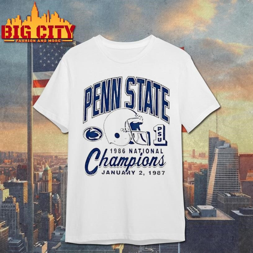 Penn State Nittany Lions 1986 National Champions Helmet Shirt