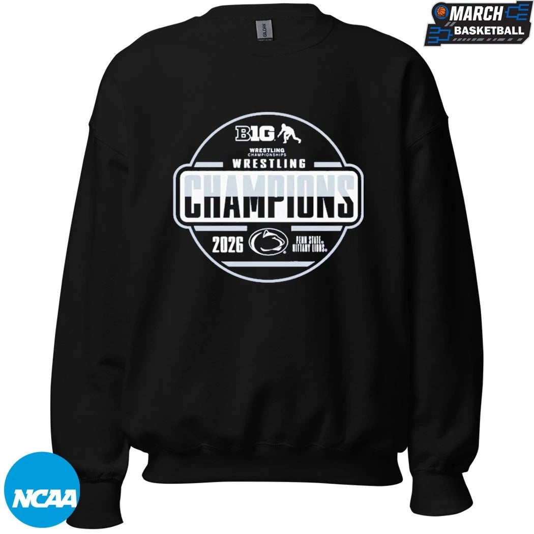Penn State Nittany Lions 2026 Big Ten Men’s Wrestling Tournament Champions T-Shirts