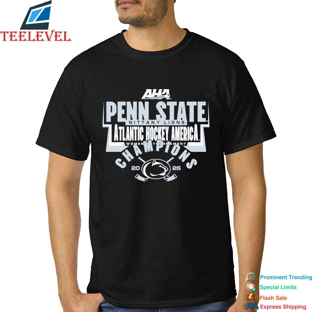 Penn State Nittany Lions Atlantic Hockey America 2026 Women’s Tournament Champions T-shirts