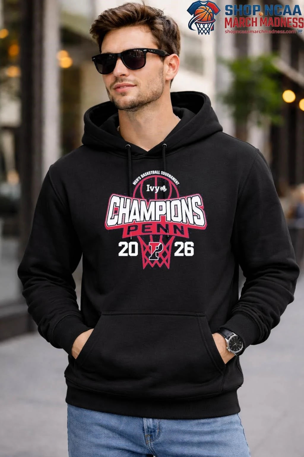 Pennsylvania Quakers Men’s Basketball Ivy League Tournament Champions Locker Room T-Shirt Pennsylvania Quakers