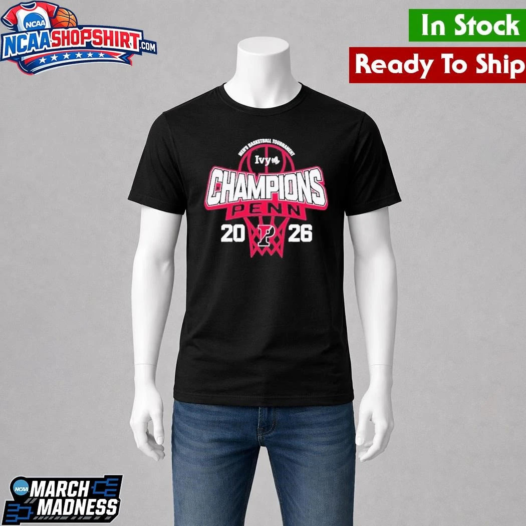 Pennsylvania Quakers Men’s Basketball Ivy League Tournament Champions Locker Room Shirt