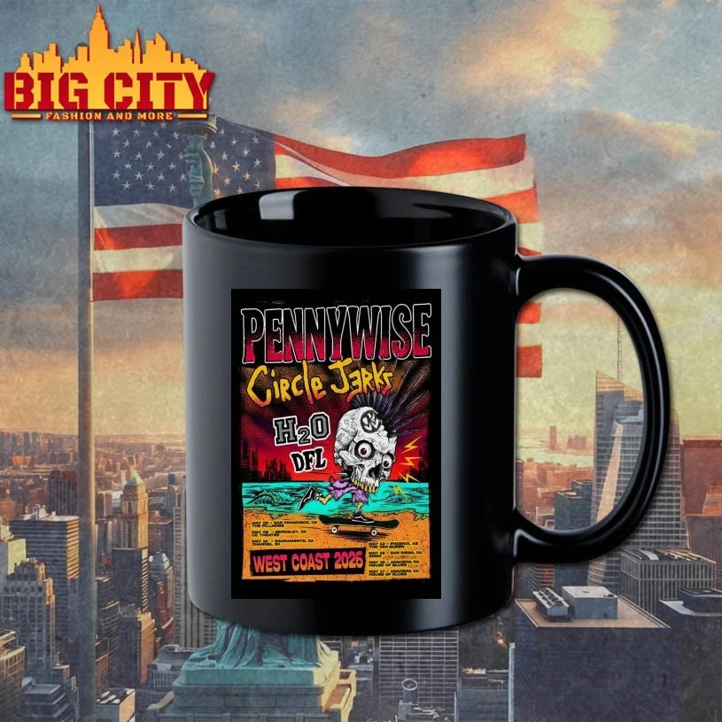 Pennywise And Circle Jerks West Coast 2026 Tour Poster T-shirt