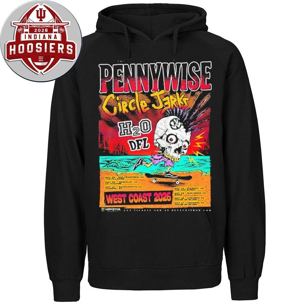 Pennywise And Circle Jerks With H20 And Dfl West Coast 2026 Poster T-Shirt