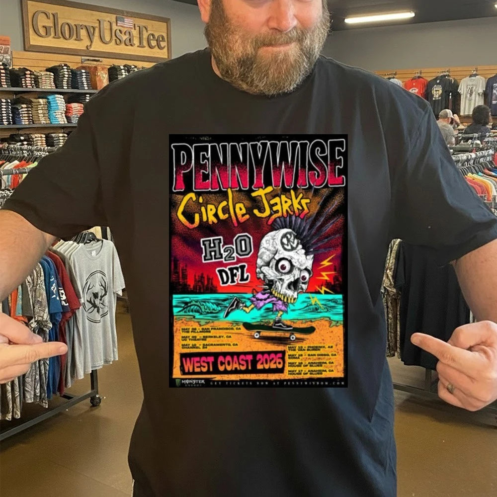 Pennywise x Circle Jerks West Coast 2026 Venue Schedule Tour Dates Poster Shirt
