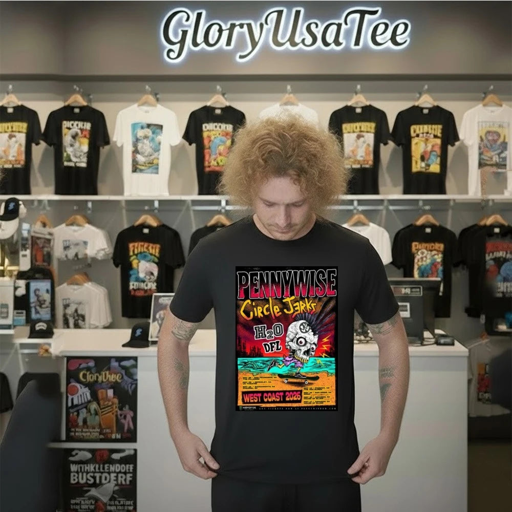 Pennywise x Circle Jerks West Coast 2026 Venue Schedule Tour Dates Poster Shirt