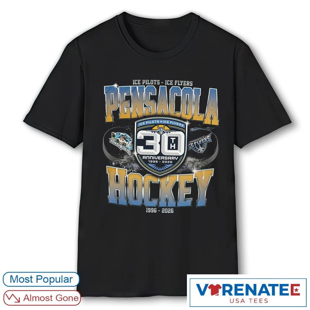 Pensacola Hockey Ice Pilots Ice Flyers 30th Anniversary 1996-2026 shirt