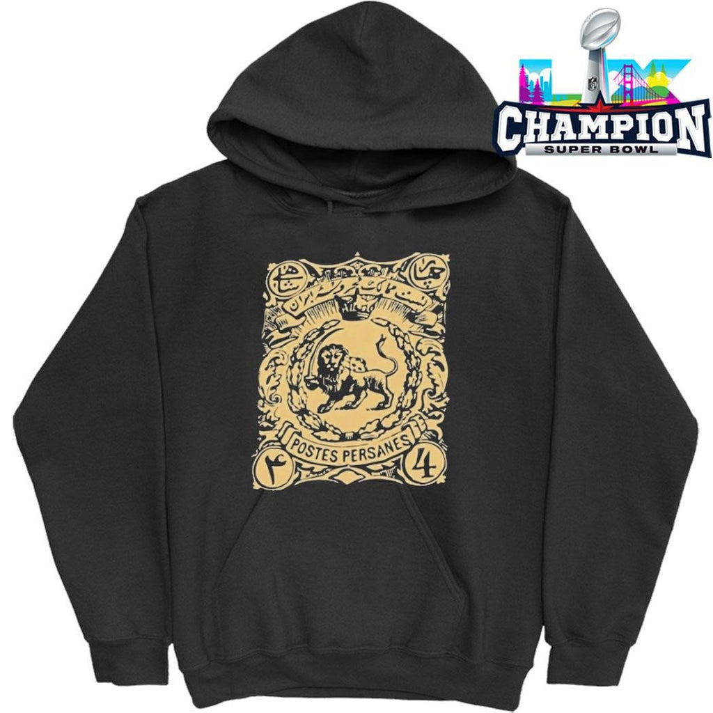 Persian Lion Stamp Shirt Iranian Heritage Shirt