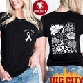 Personalized November White Flower Support Nurse Shirt
