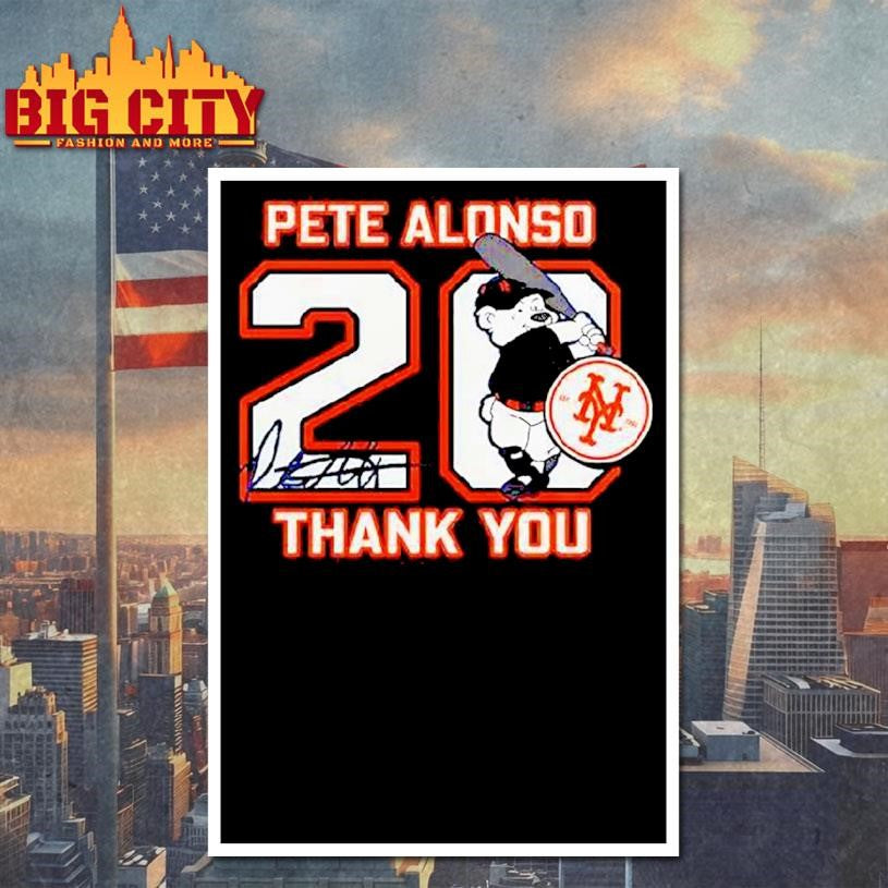 Pete Alonso 20 Baltimore Orioles Baseball Thank You Signature Shirt