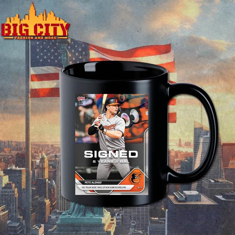 Pete Alonso Baltimore Orioles The Polar Bear Takes Up New Home In Birdland Card Topps Now Shirt