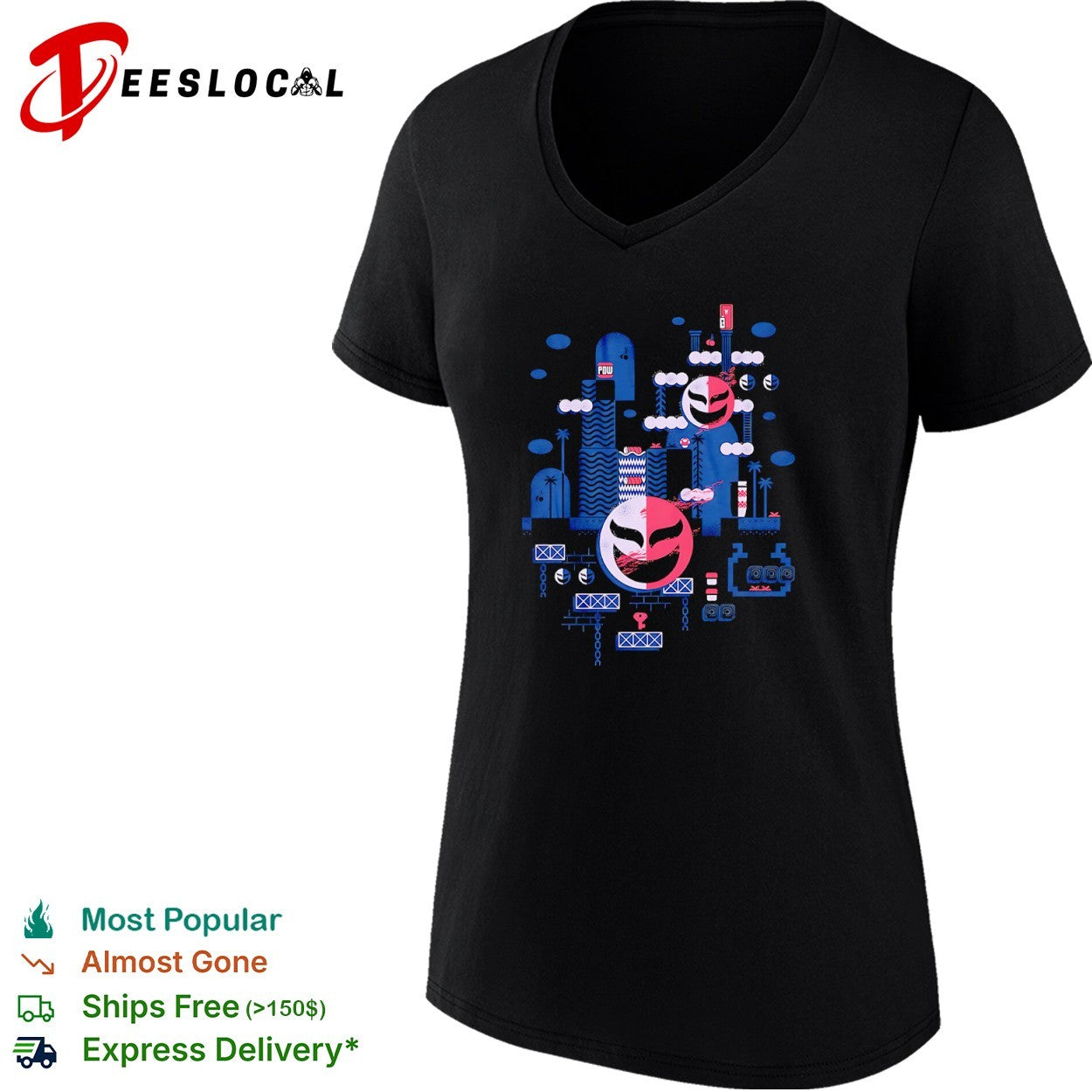 Phanto Mask Super Mario Bros Nintendo POW Nintendo Video Game Retro Arcade shirt