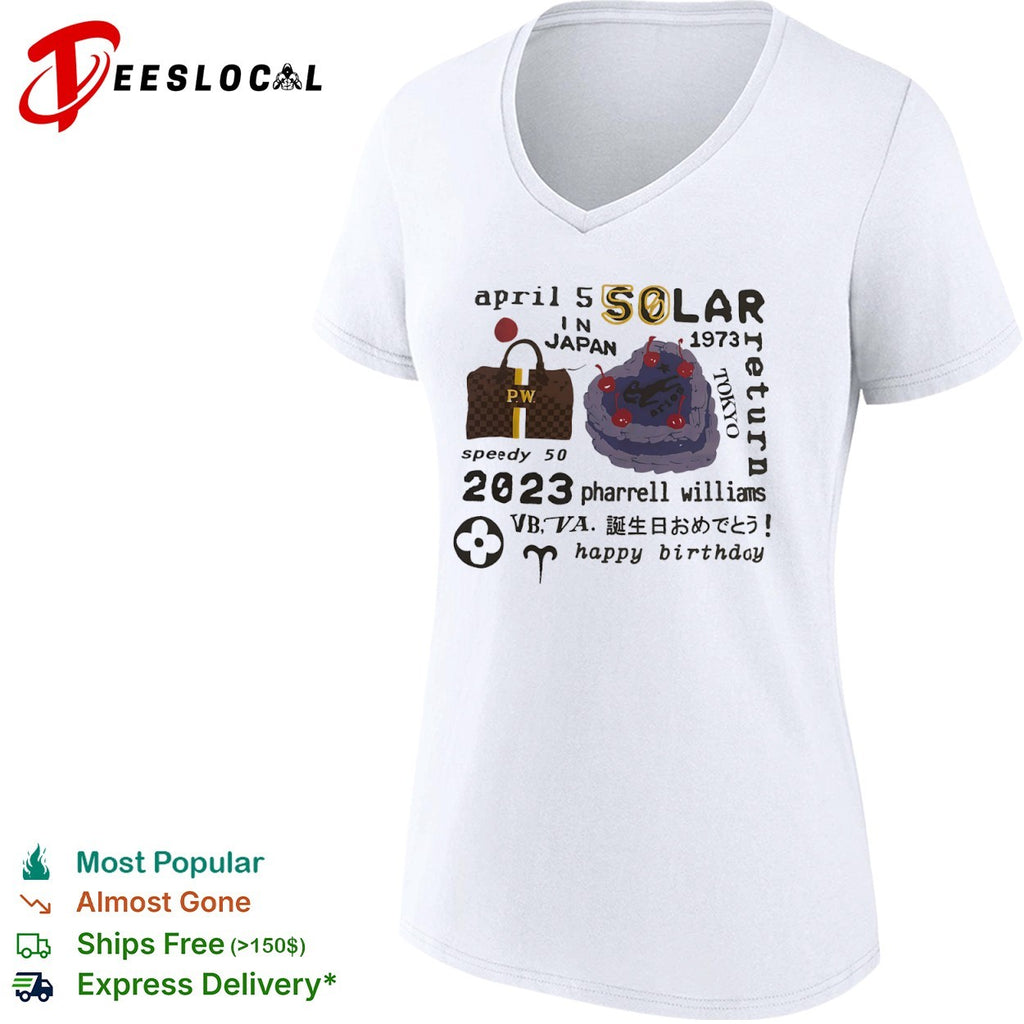 Pharrell Williams happy birthday April 5 Solar return Japan Tokyo heart cake duffle bag shirt
