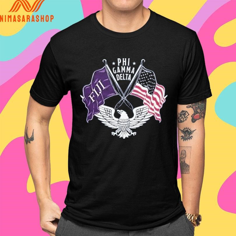 Phi Gamma Delta Fiji Navy Patriot Shirts