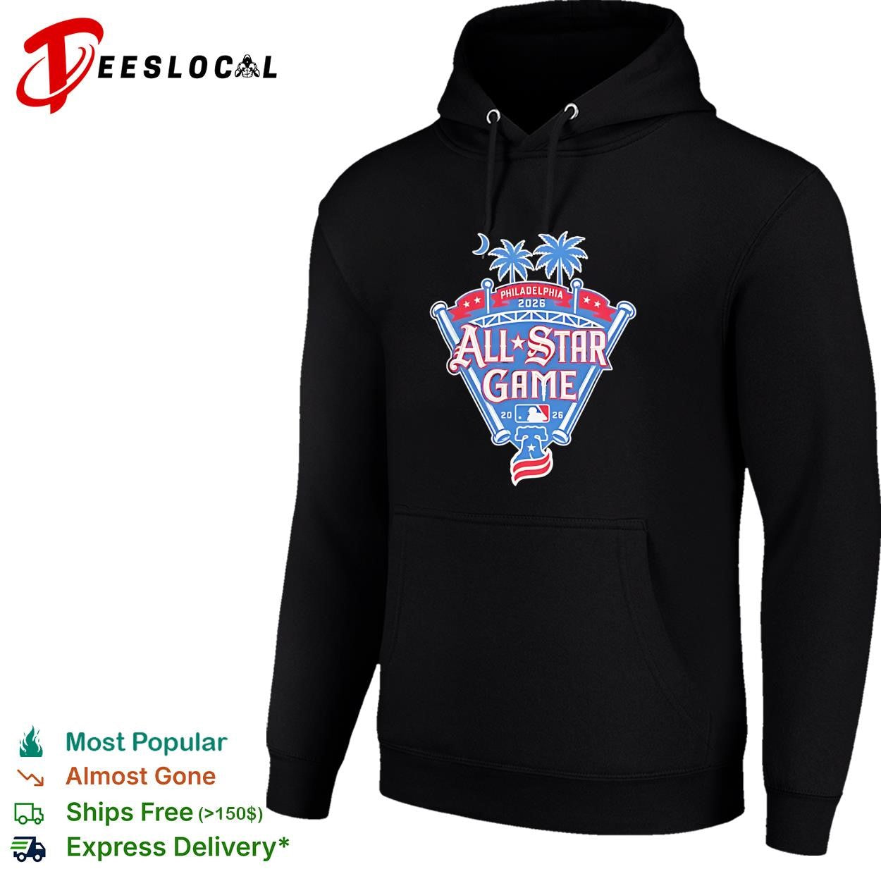 Philadelphia Phillies 2026 All Star Game MLB Baseball Liberty Bell Palm Trees Event shirt