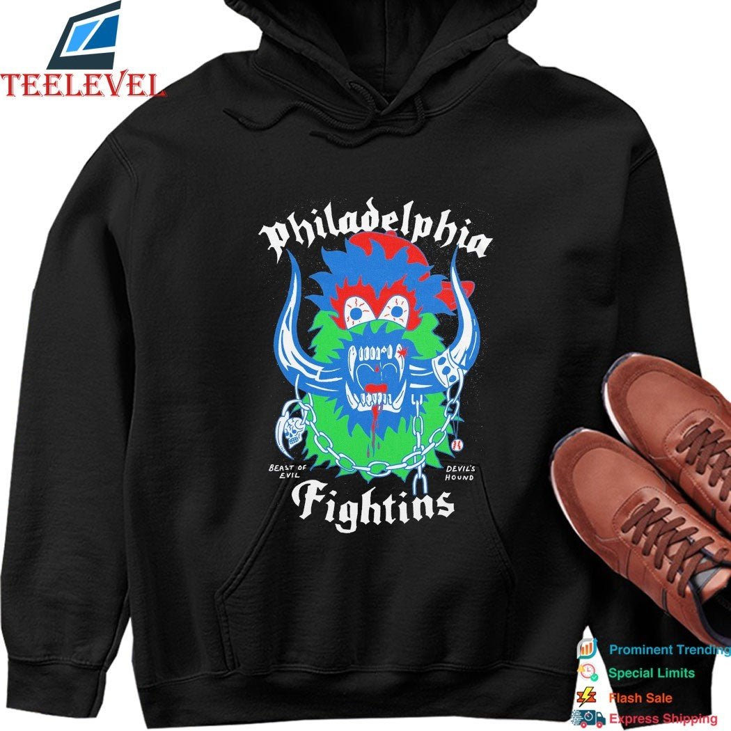 Philadelphia Phillies Fightins Beast Of Evil Devil’s Hound Mascot T-shirts
