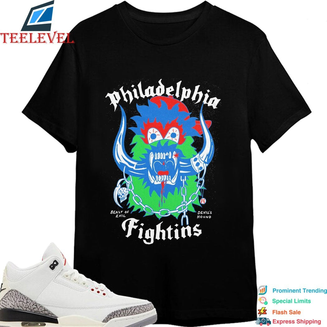 Philadelphia Phillies Fightins Beast Of Evil Devil’s Hound Mascot T-shirts