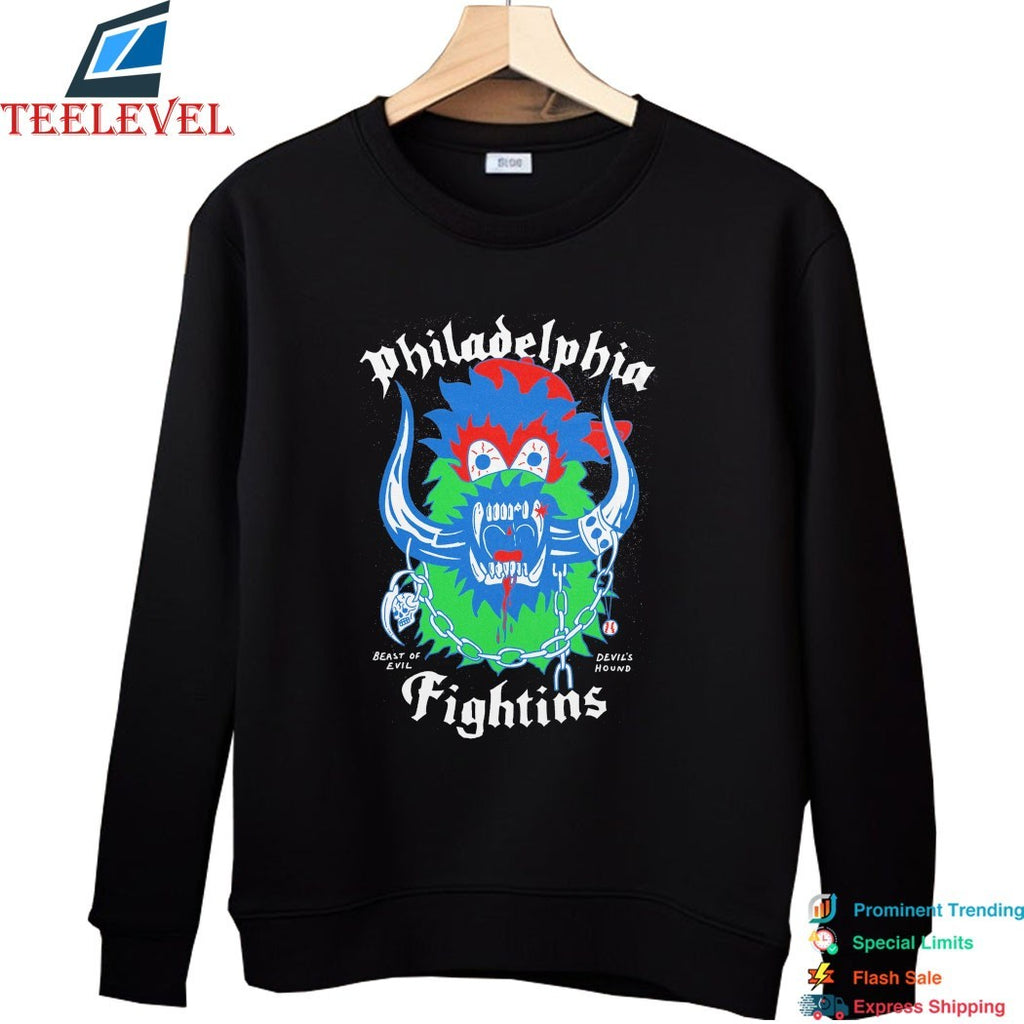 Philadelphia Phillies Fightins Beast Of Evil Devil’s Hound Mascot T-shirts