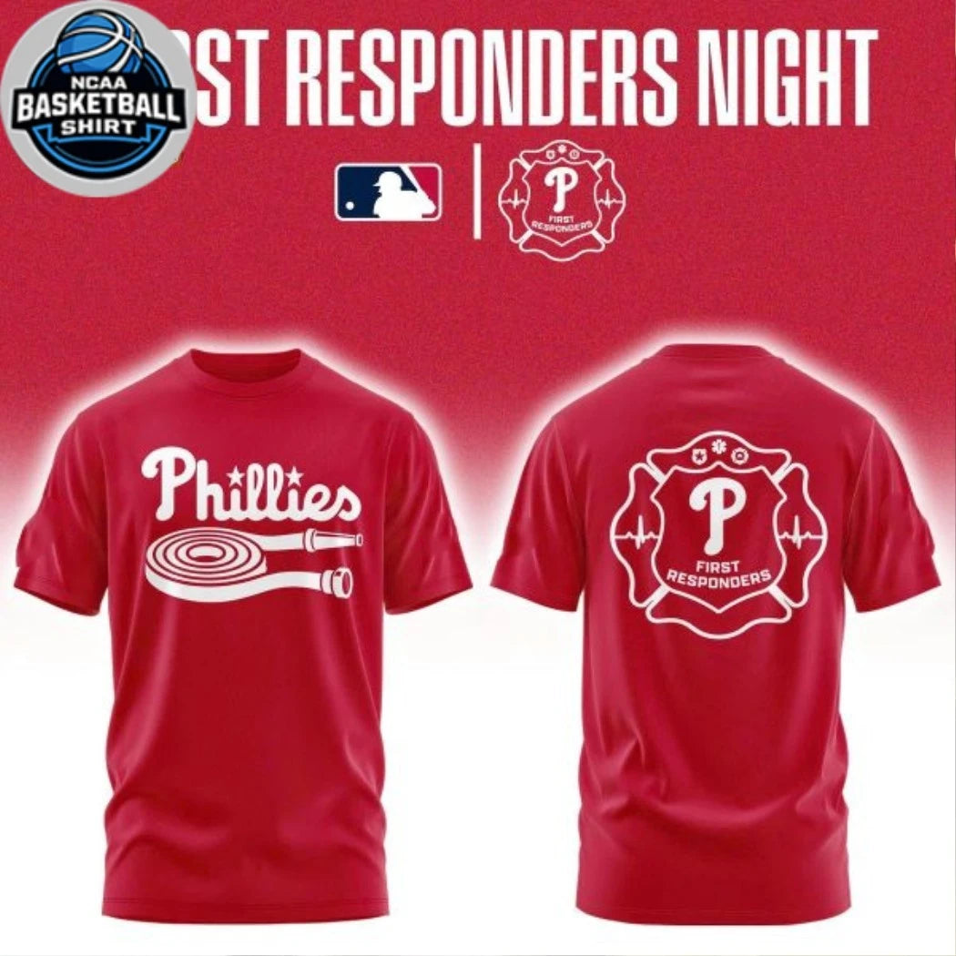 Philadelphia Phillies First Responders Night All Red 2026 Hoodie T-Shirt