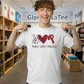 Philadelphia Phillies Peace Love Phillies hand sign heart shape and logo Shirt