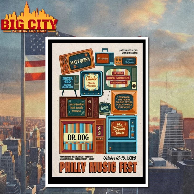 Philly Music Fest 10-13-10-19-2025 In Philadelphia PA Poster shirts