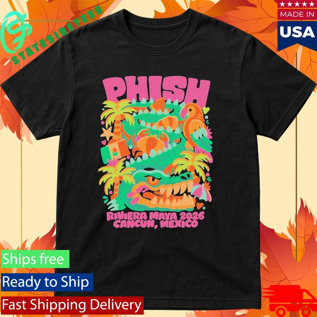 Phish Riviera Maya Winding Gator Cancun Mexico T-Shirt