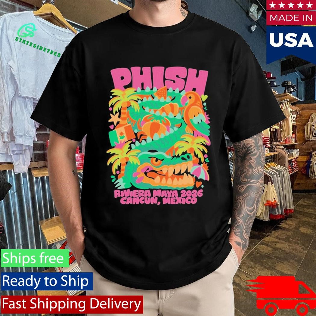 Phish Riviera Maya Winding Gator Cancun Mexico T-Shirt