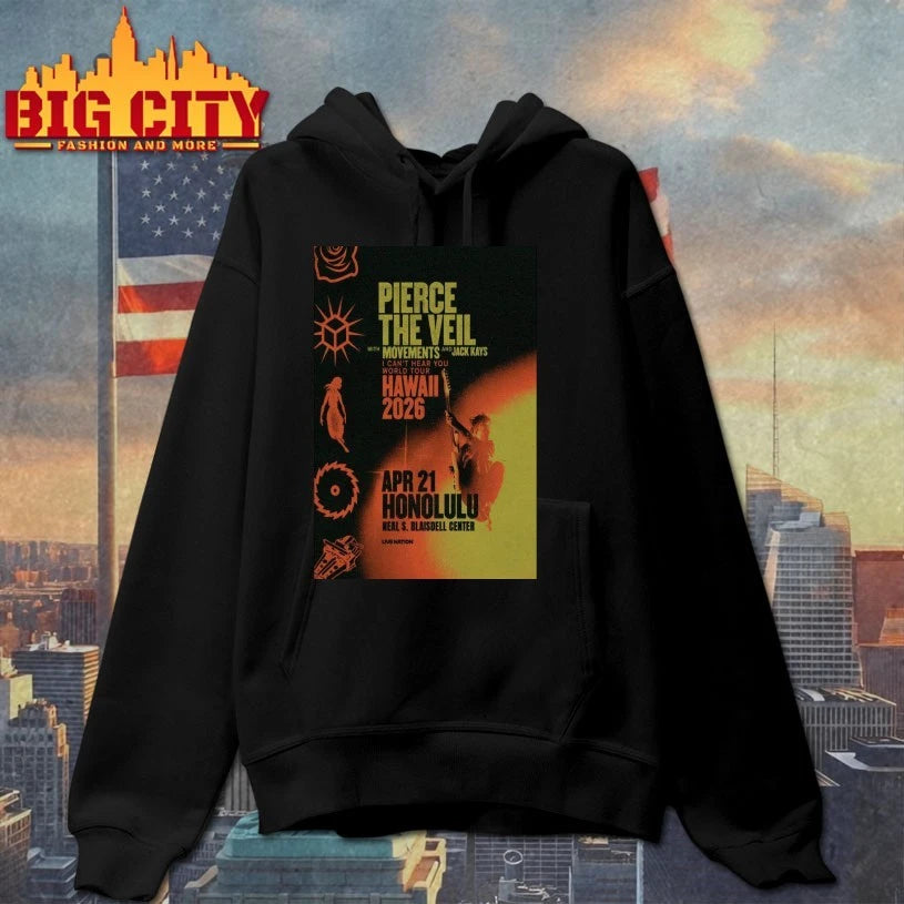 Pierce The Veil Apr 21 2026 Neal S. Blaisdell Center Honolulu Hawaii Poster Shirt