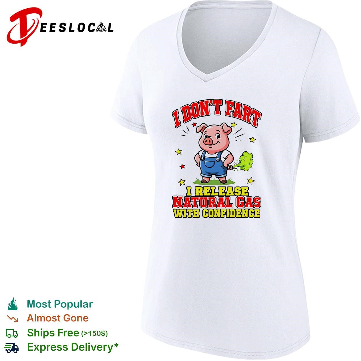 Pig farting I don’t fart I release natural gas with confidence shirt