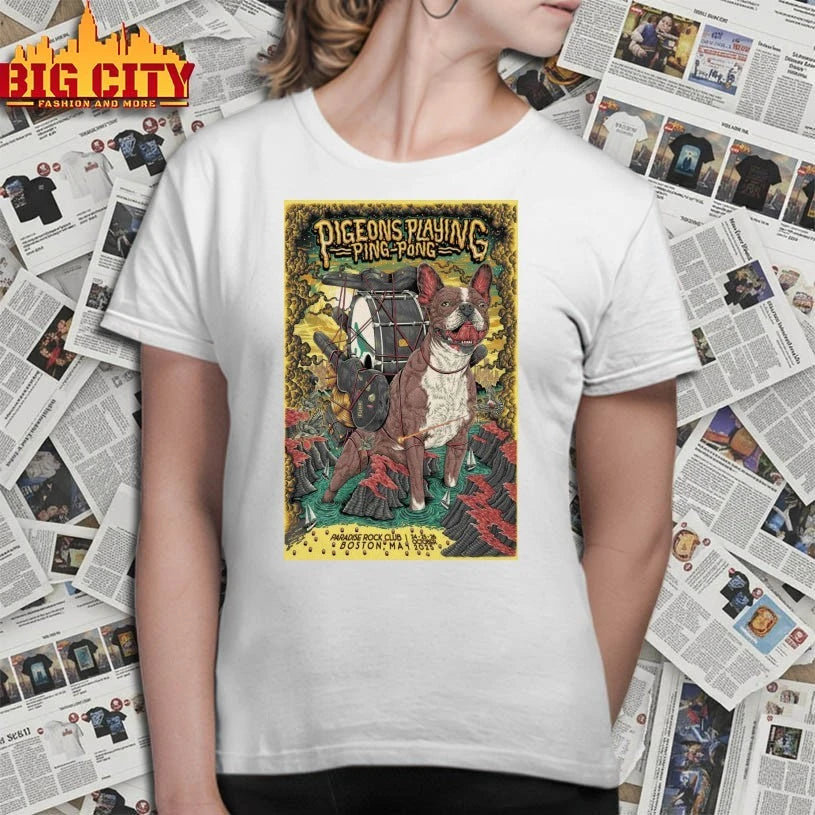 Pigeons Playing Ping Pong 24-26 Oct 2025 Paradise Rock Club in Boston, MA Poster shirt