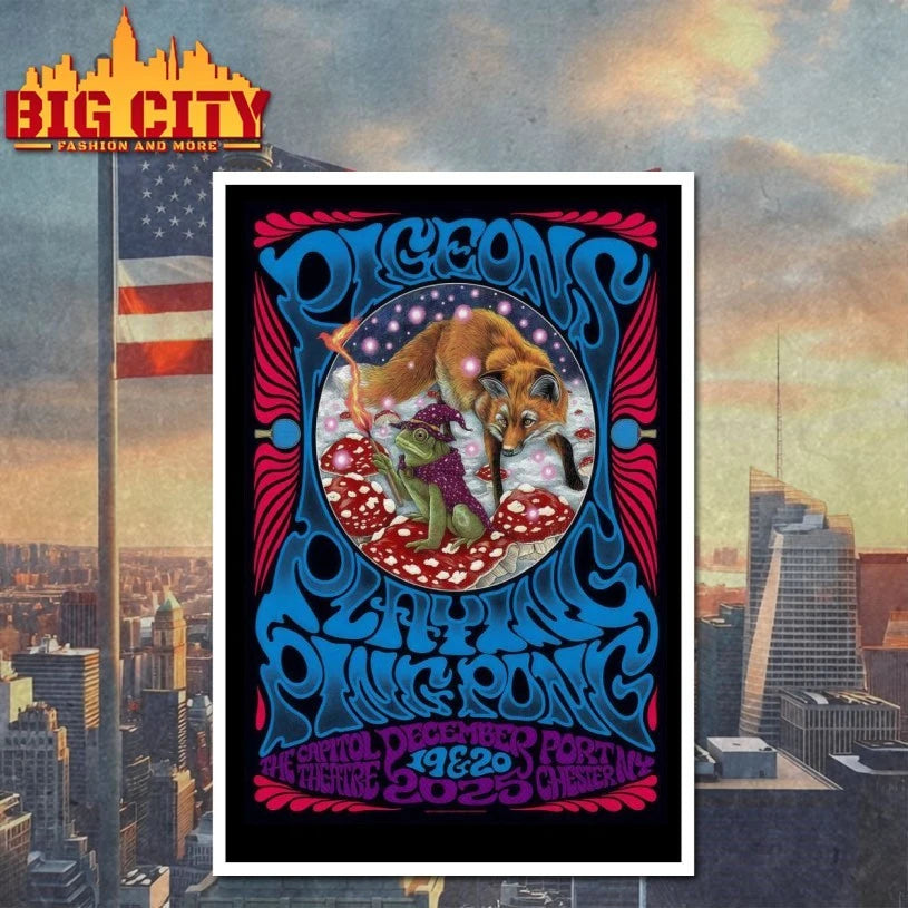 Pigeons Playing Ping Pong Dec 19-20 2025 The Capitol Theatre In Port Chester NY Poster shirt