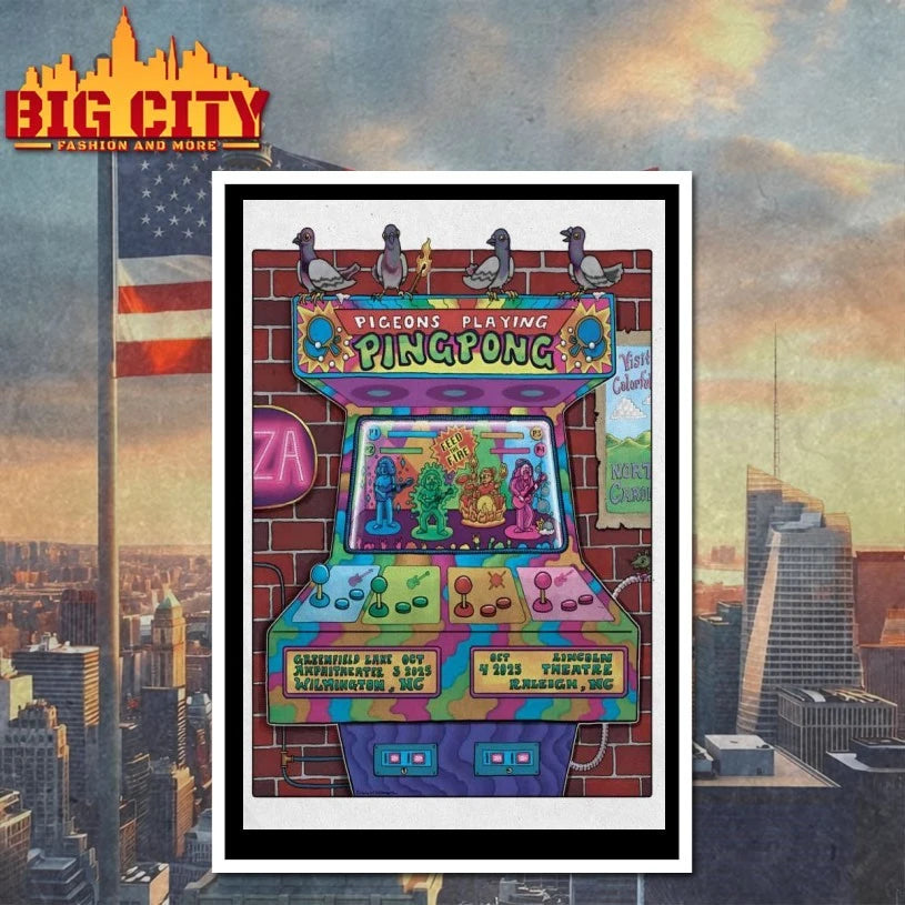 Pigeons Playing Ping Pong Greenfield Lake Amphitheater Wilmington NC Oct 3 2025 Poster shirt