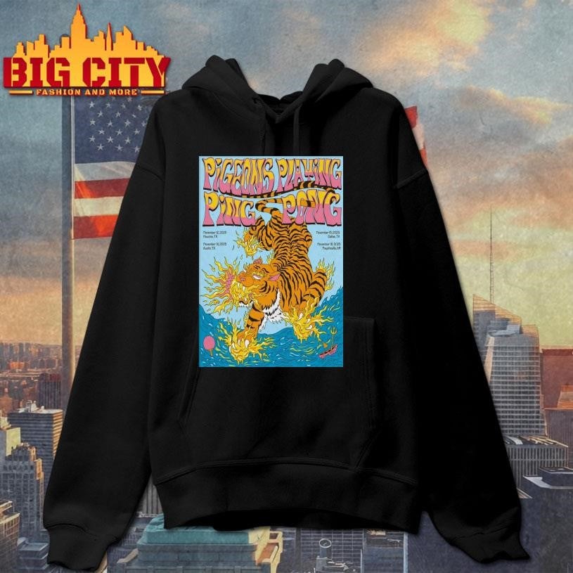 Pigeons Playing Ping Pong Nov 12-15 2025 Texas And Nov 16 2025 Arkansas Poster Shirt