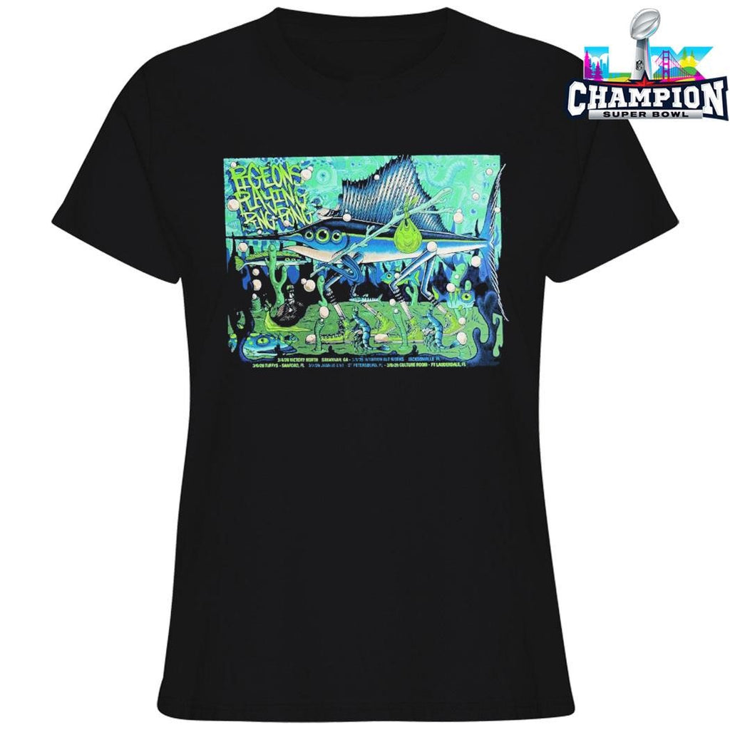 Pigeons Playing Ping Pong Southeast 2026 Run Shows Poster In Georgia And Florida From March 4 To 8 2026 Shirt