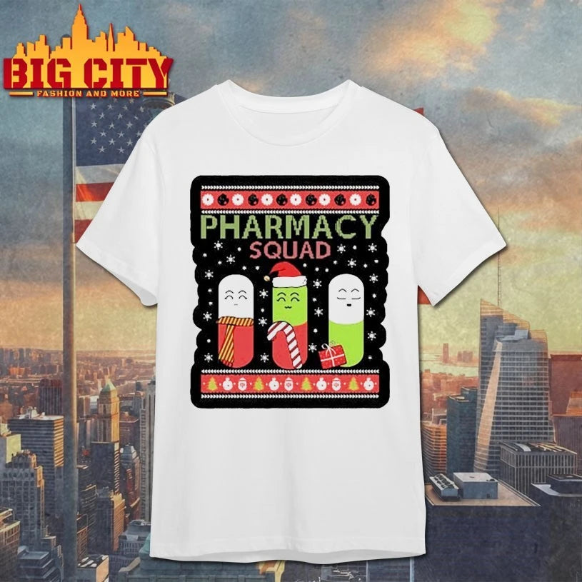 Pills Pharmacist Pharmacy ugly christmas shirt