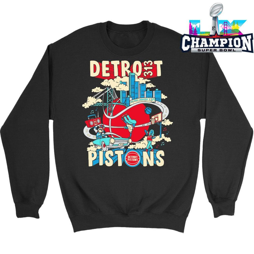 Pistons 313 Pistons Motor City Motion Shirt