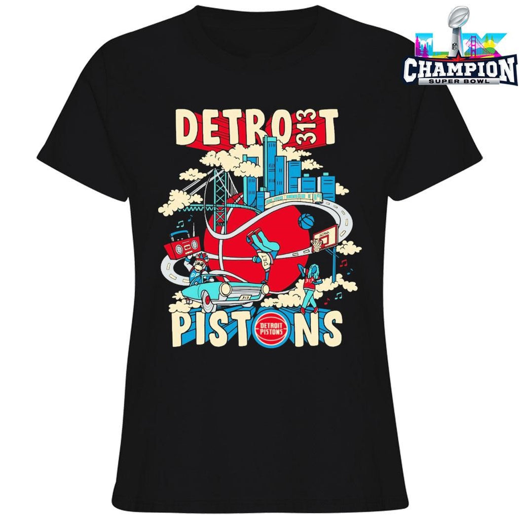 Pistons 313 Pistons Motor City Motion Shirt