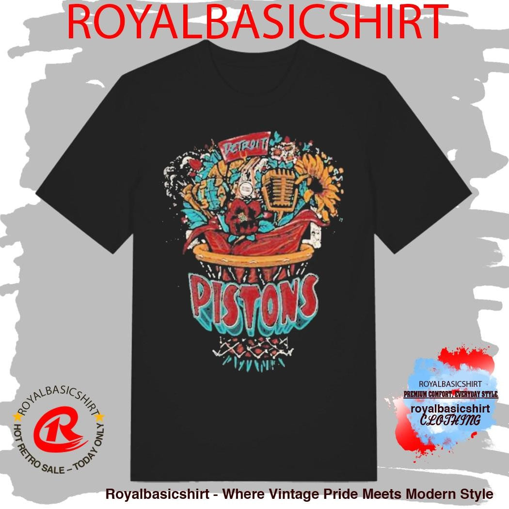 Pistons Detroit Basketball Bouquet Shirt