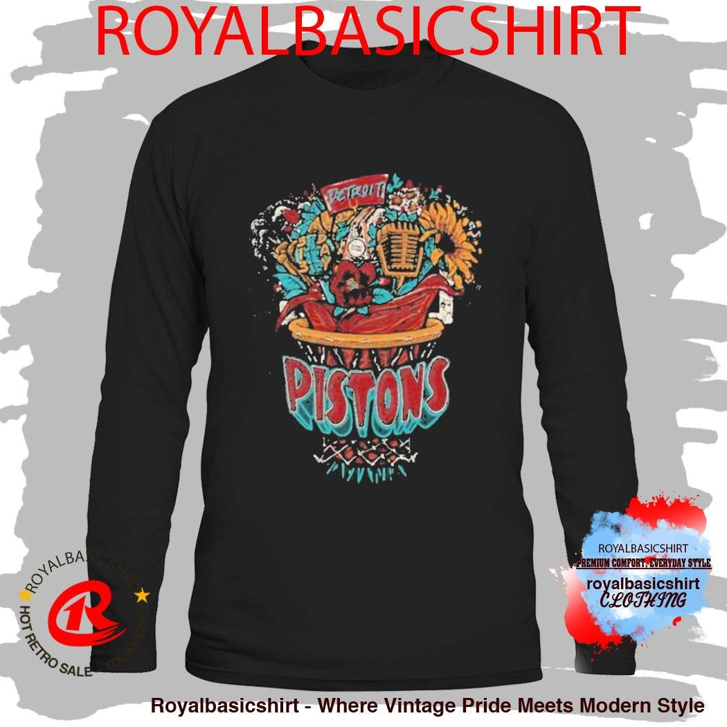 Pistons Detroit Basketball Bouquet Shirt