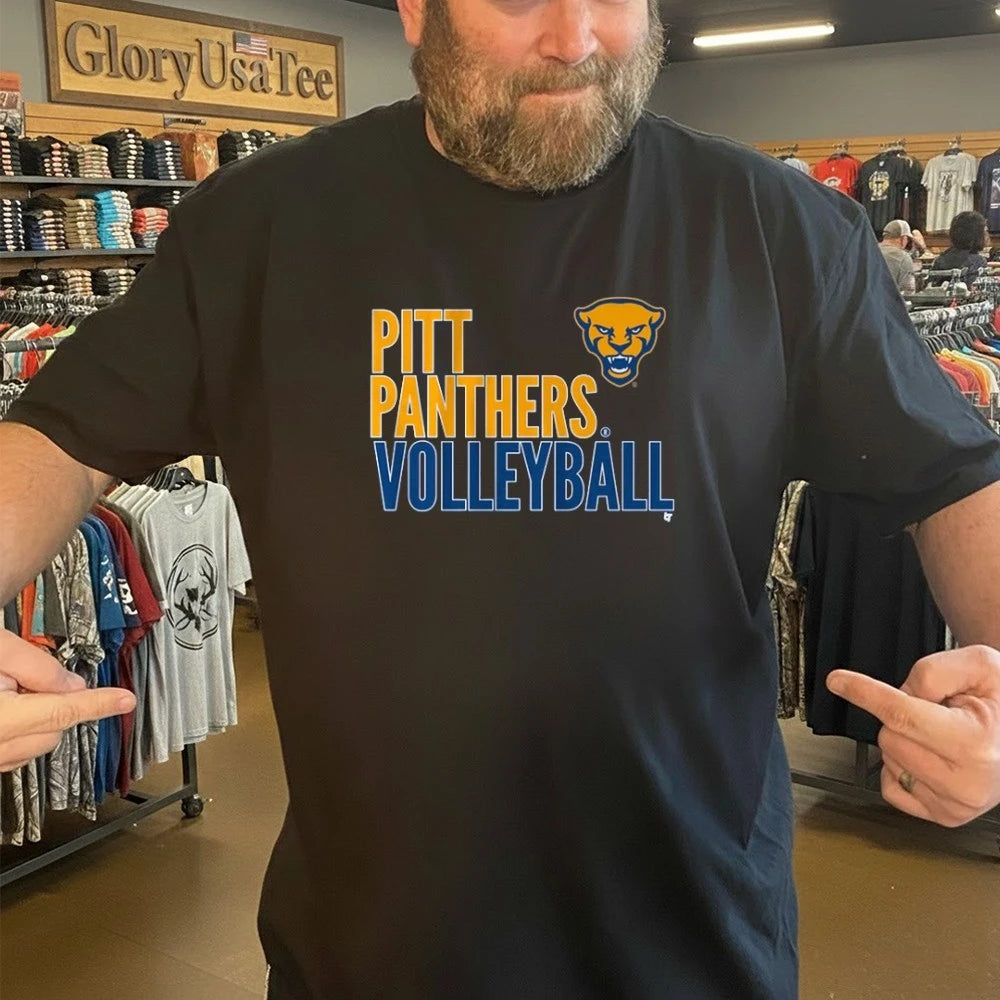 Pitt Panthers Volleyball Text Logo Overlay Shirt