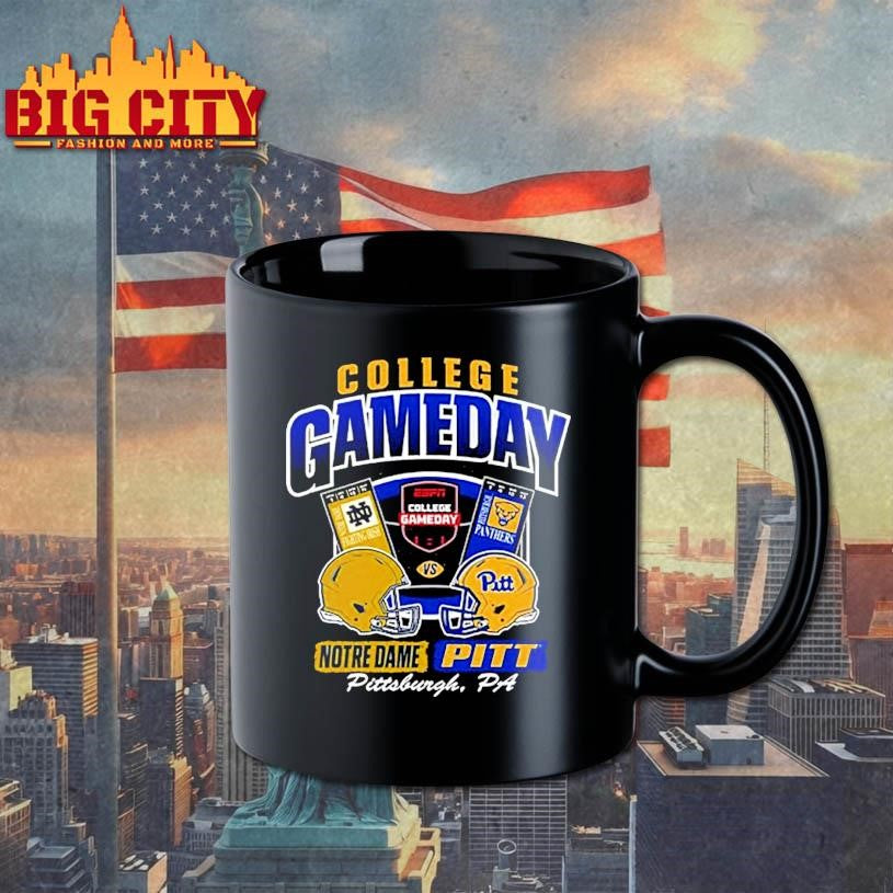 Pitt Panthers Youth Black Football College Gameday vs Notre Dame Ticket Shirt