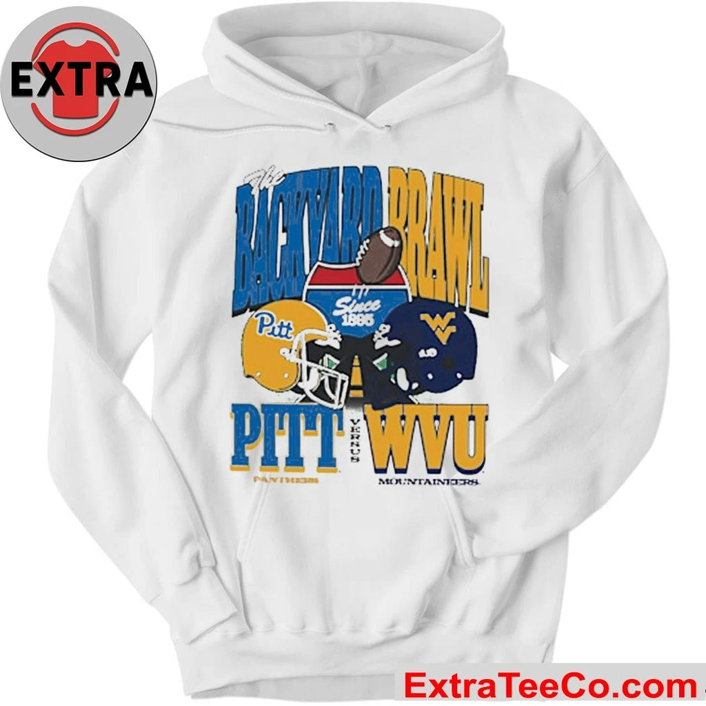 Pitt Panthers vs. East Carolina Pirates 2025 Military Bowl Dueling The Backyard Brawl Logo T-Shirt