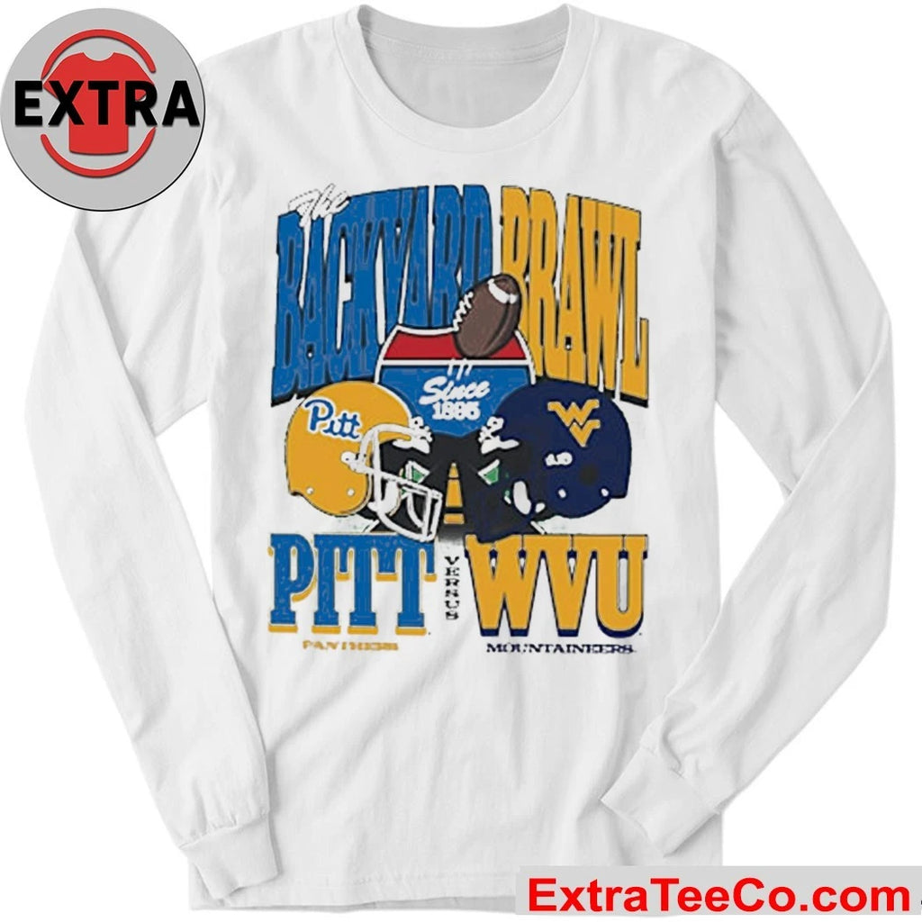 Pitt Panthers vs. East Carolina Pirates 2025 Military Bowl Dueling The Backyard Brawl Logo T-Shirt