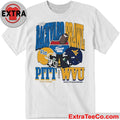 Pitt Panthers vs. East Carolina Pirates 2025 Military Bowl Dueling The Backyard Brawl Logo T-Shirt
